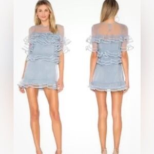 Tularosa Wyatt Micro Dress in Vintage Blue Size XS